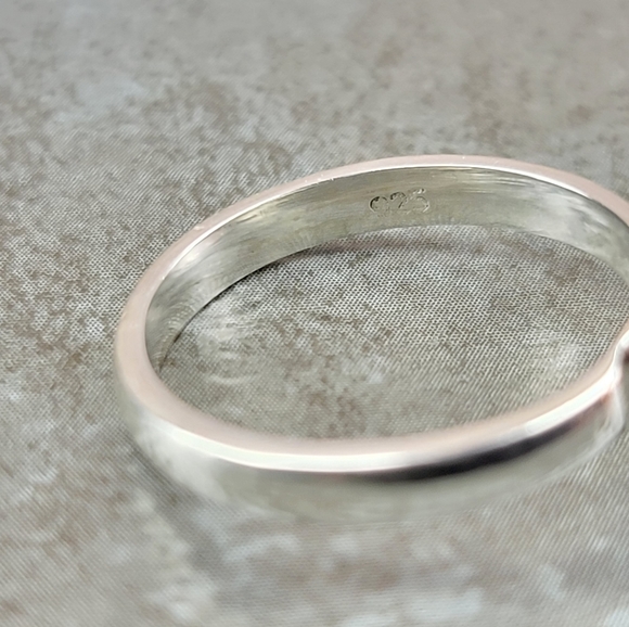 Native Blue Sapphire Gemstone Ring Size 7 Sterling Silver 925 Women Boho Jewelry - Picture 3 of 4